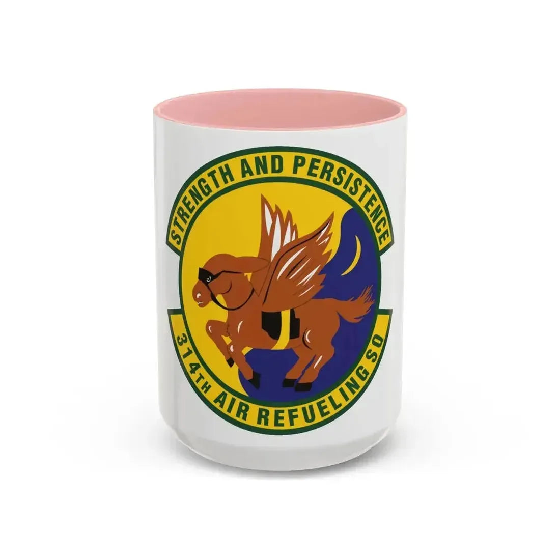 314th Air Refueling Squadron (U.S. Air Force) Accent Coffee Mug 15oz Pink - Go Mug Yourself