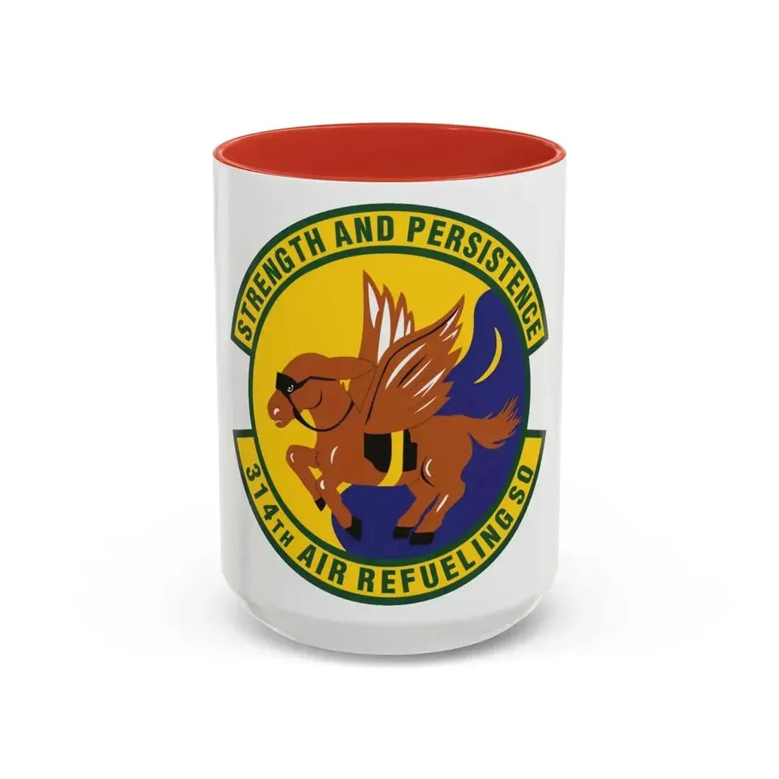 314th Air Refueling Squadron (U.S. Air Force) Accent Coffee Mug 15oz Red - Go Mug Yourself