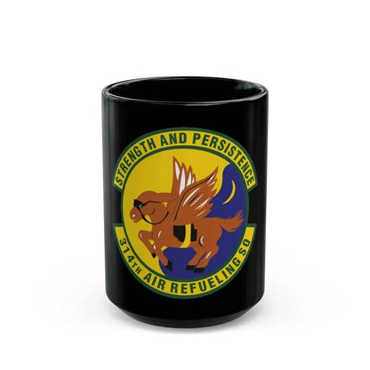 314th Air Refueling Squadron (U.S. Air Force) Black Coffee Mug 15oz - Go Mug Yourself