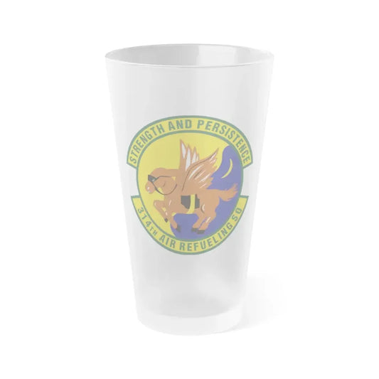 314th Air Refueling Squadron (U.S. Air Force) Frosted Pint Glass 16oz Default Title - Go Mug Yourself