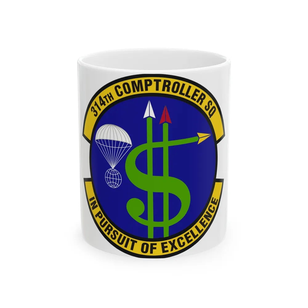 314th Comptroller Squadron (U.S. Air Force) White Coffee Mug-11oz-Go Mug Yourself