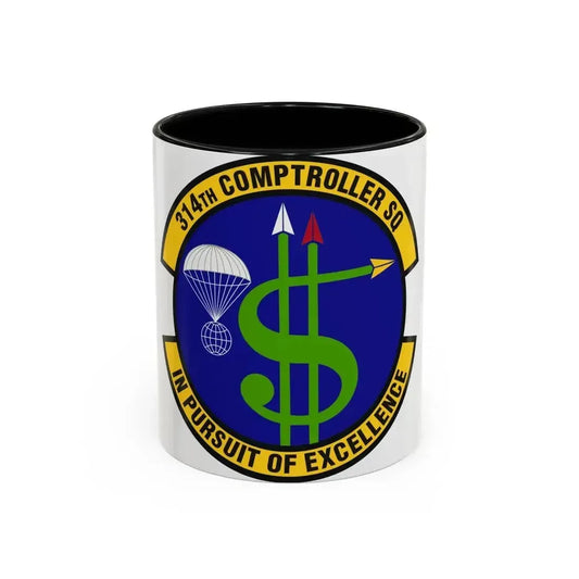 314th Comptroller Squadron (U.S. Air Force) Accent Coffee Mug 11oz Black - Go Mug Yourself
