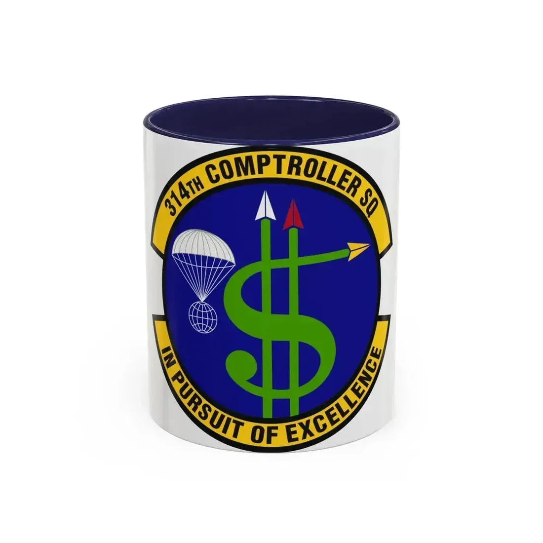 314th Comptroller Squadron (U.S. Air Force) Accent Coffee Mug 11oz Navy - Go Mug Yourself