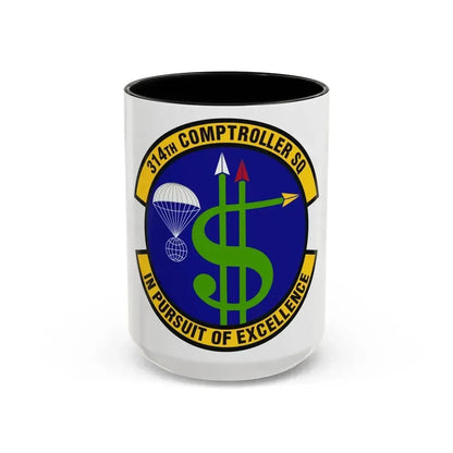314th Comptroller Squadron (U.S. Air Force) Accent Coffee Mug 15oz Black - Go Mug Yourself