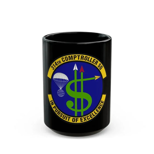 314th Comptroller Squadron (U.S. Air Force) Black Coffee Mug 15oz - Go Mug Yourself