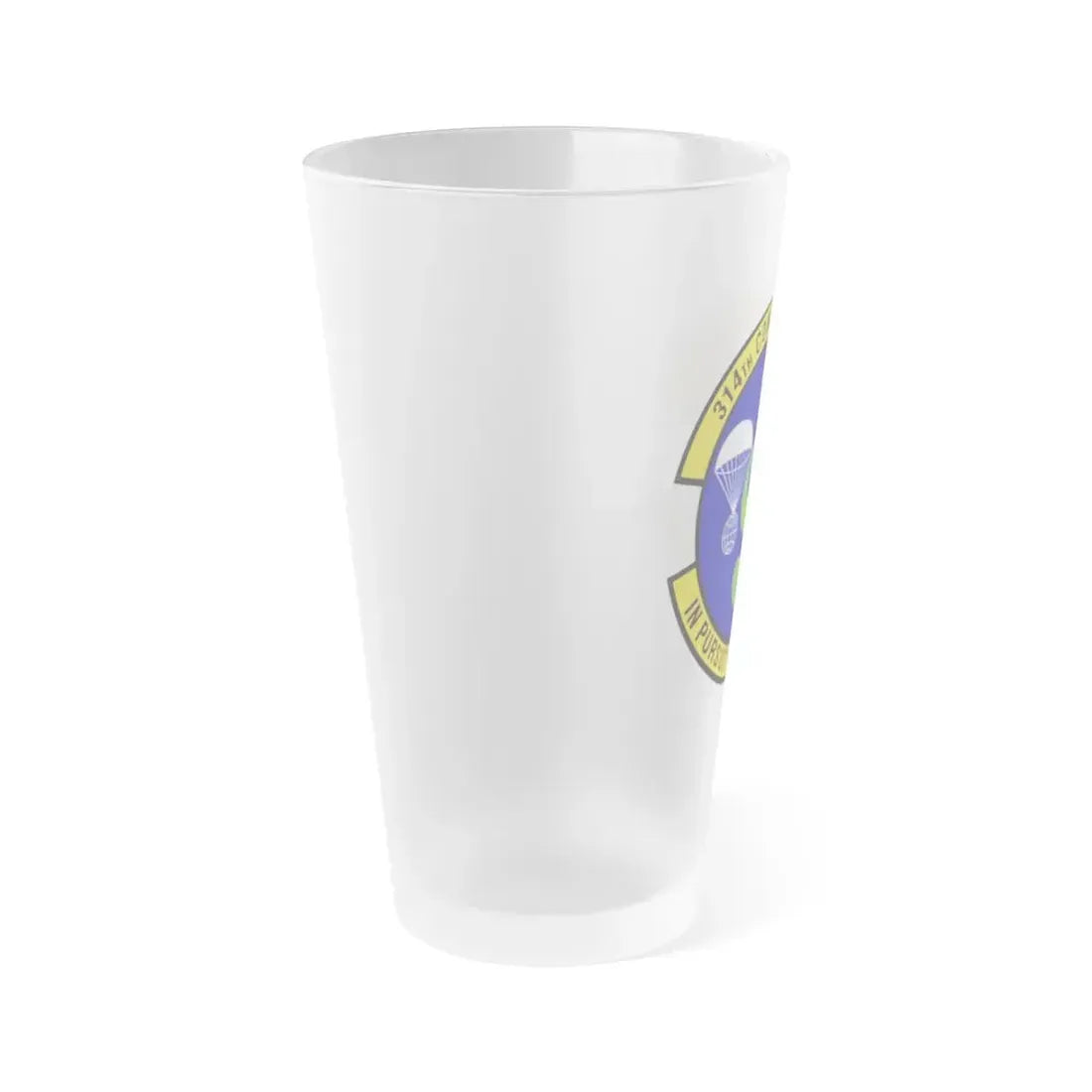 314th Comptroller Squadron (U.S. Air Force) Frosted Pint Glass 16oz - Go Mug Yourself