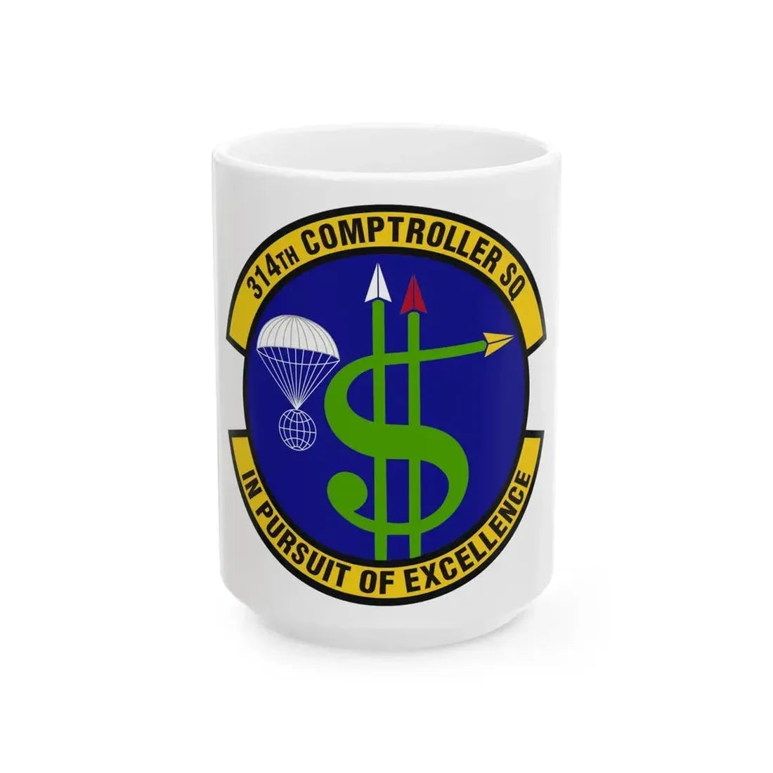 314th Comptroller Squadron (U.S. Air Force) White Coffee Mug - Go Mug Yourself