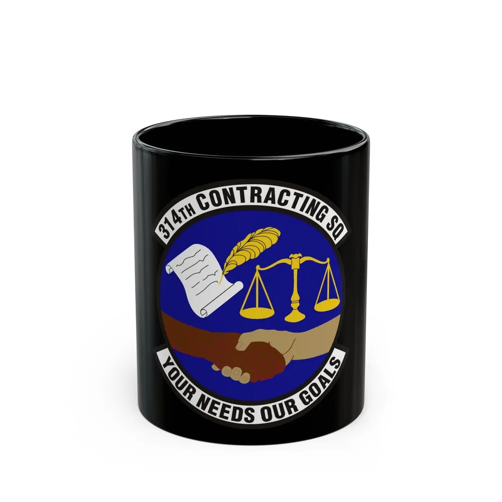 314th Contracting Squadron (U.S. Air Force) Black Coffee Mug-11oz-Go Mug Yourself