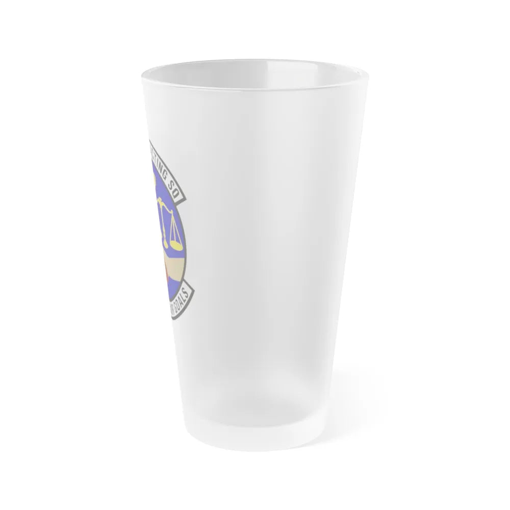 314th Contracting Squadron (U.S. Air Force) Frosted Pint Glass 16oz-Go Mug Yourself