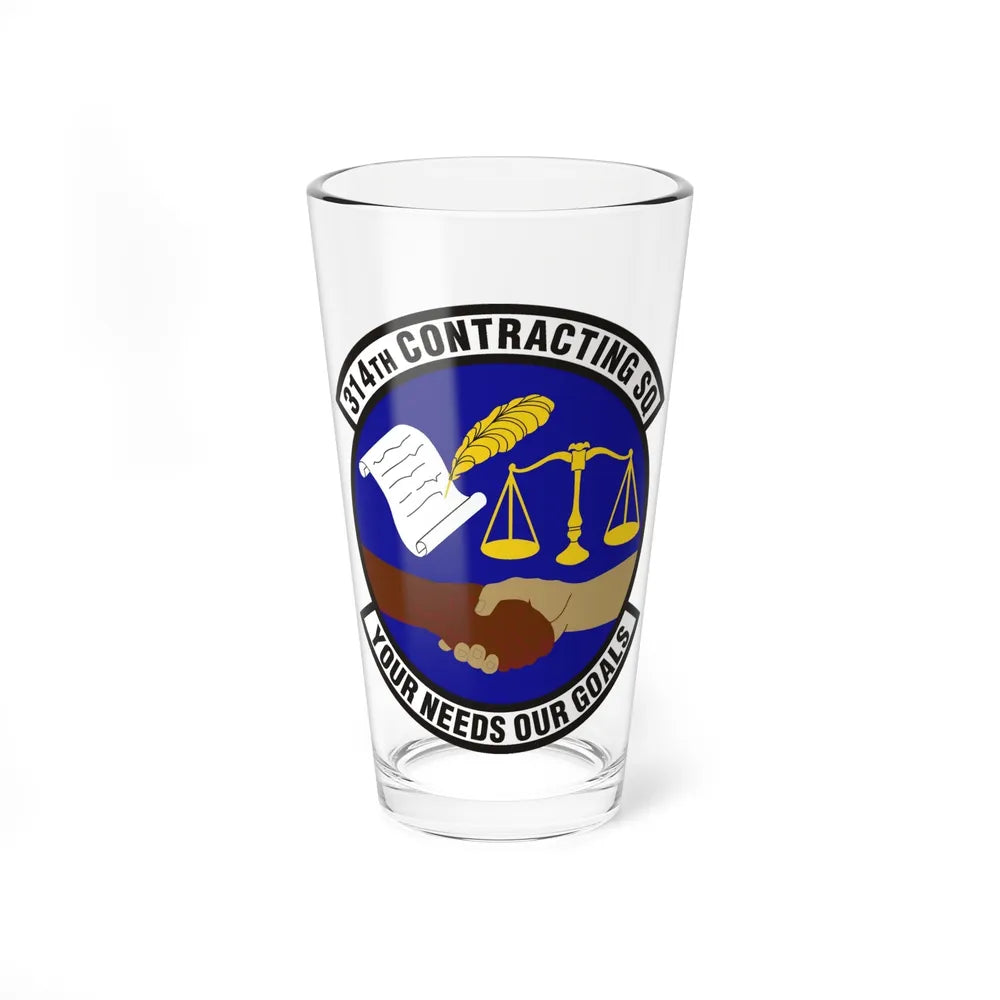 314th Contracting Squadron (U.S. Air Force) Pint Glass 16oz-16oz-Go Mug Yourself