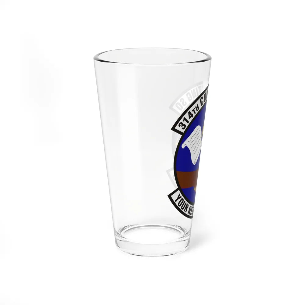 314th Contracting Squadron (U.S. Air Force) Pint Glass 16oz-Go Mug Yourself