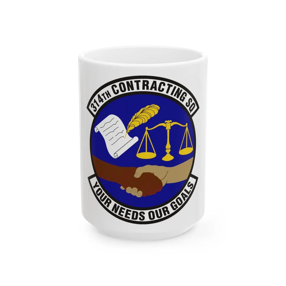 314th Contracting Squadron (U.S. Air Force) White Coffee Mug-15oz-Go Mug Yourself