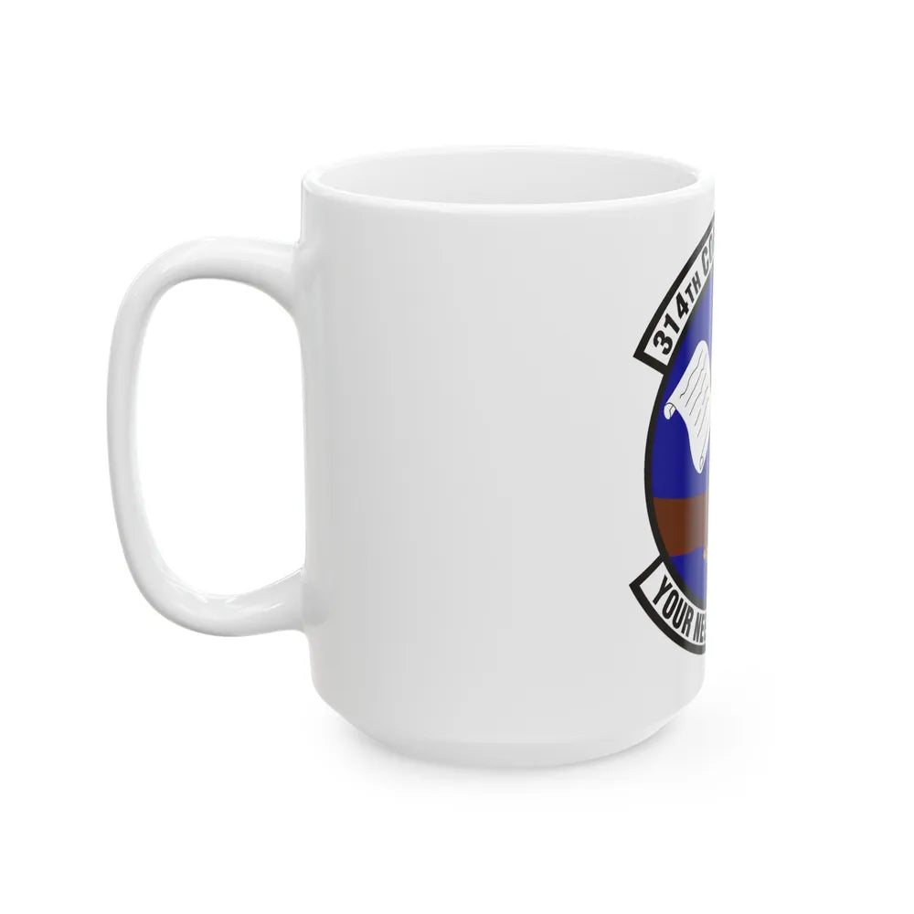 314th Contracting Squadron (U.S. Air Force) White Coffee Mug-Go Mug Yourself