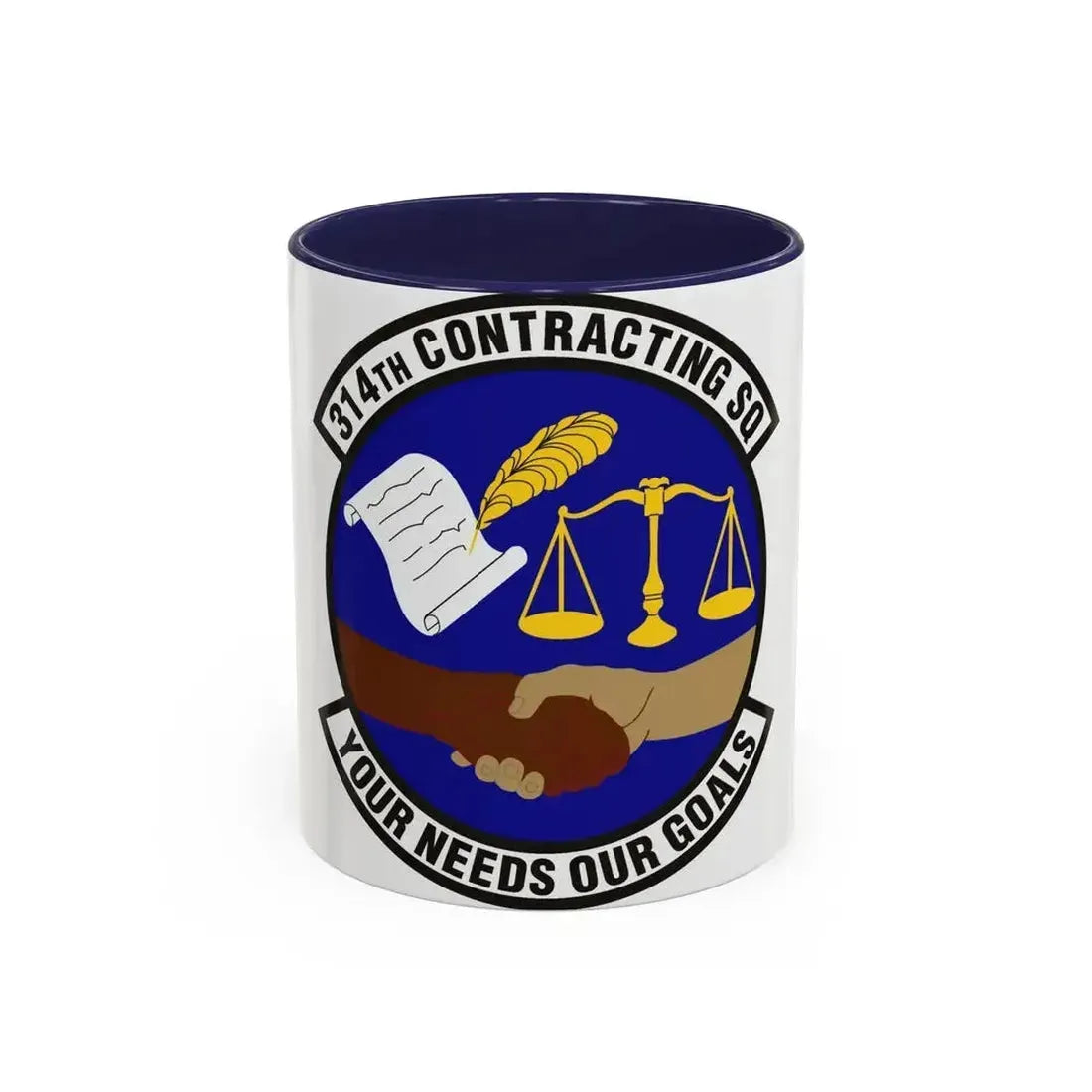 314th Contracting Squadron (U.S. Air Force) Accent Coffee Mug 11oz Navy - Go Mug Yourself