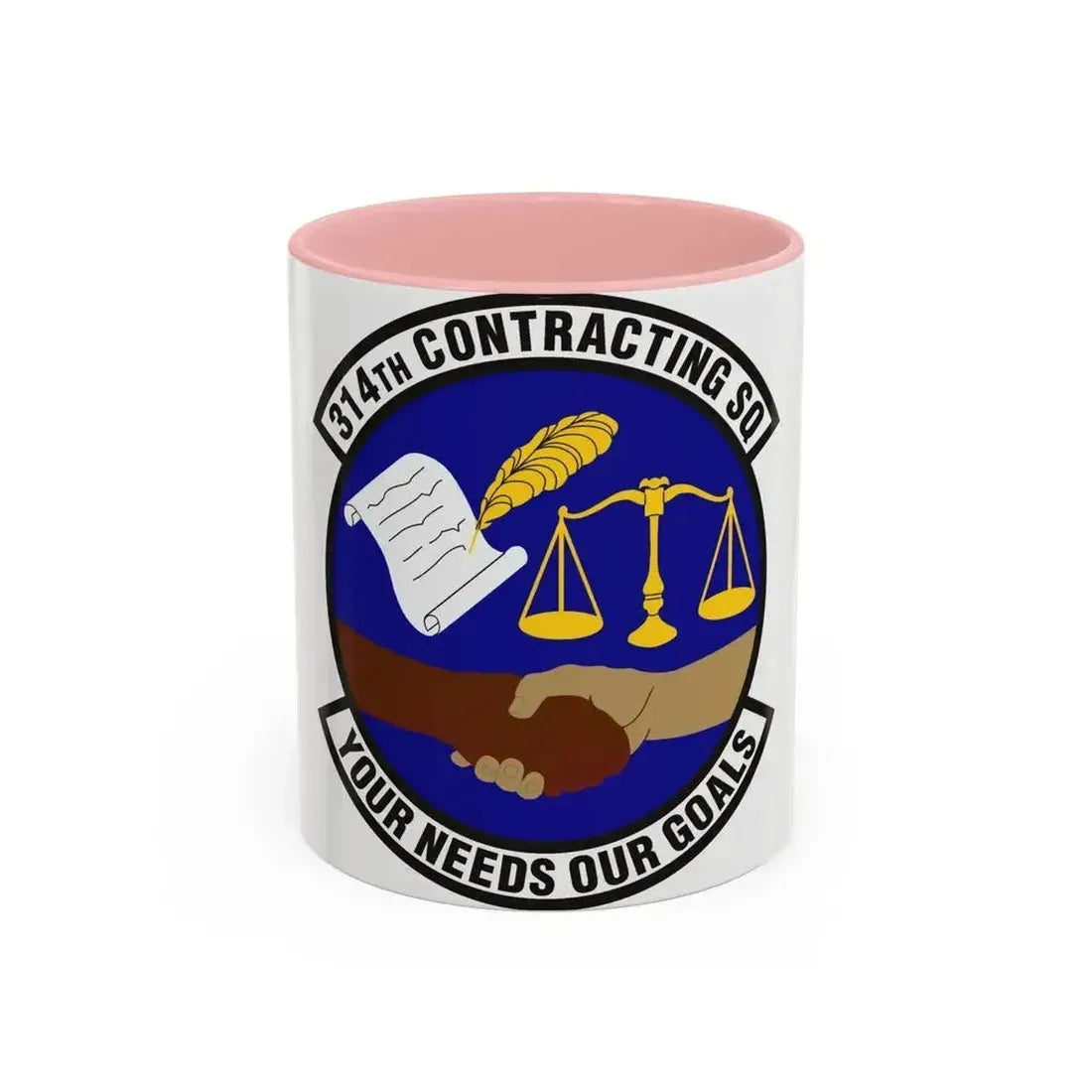 314th Contracting Squadron (U.S. Air Force) Accent Coffee Mug 11oz Pink - Go Mug Yourself