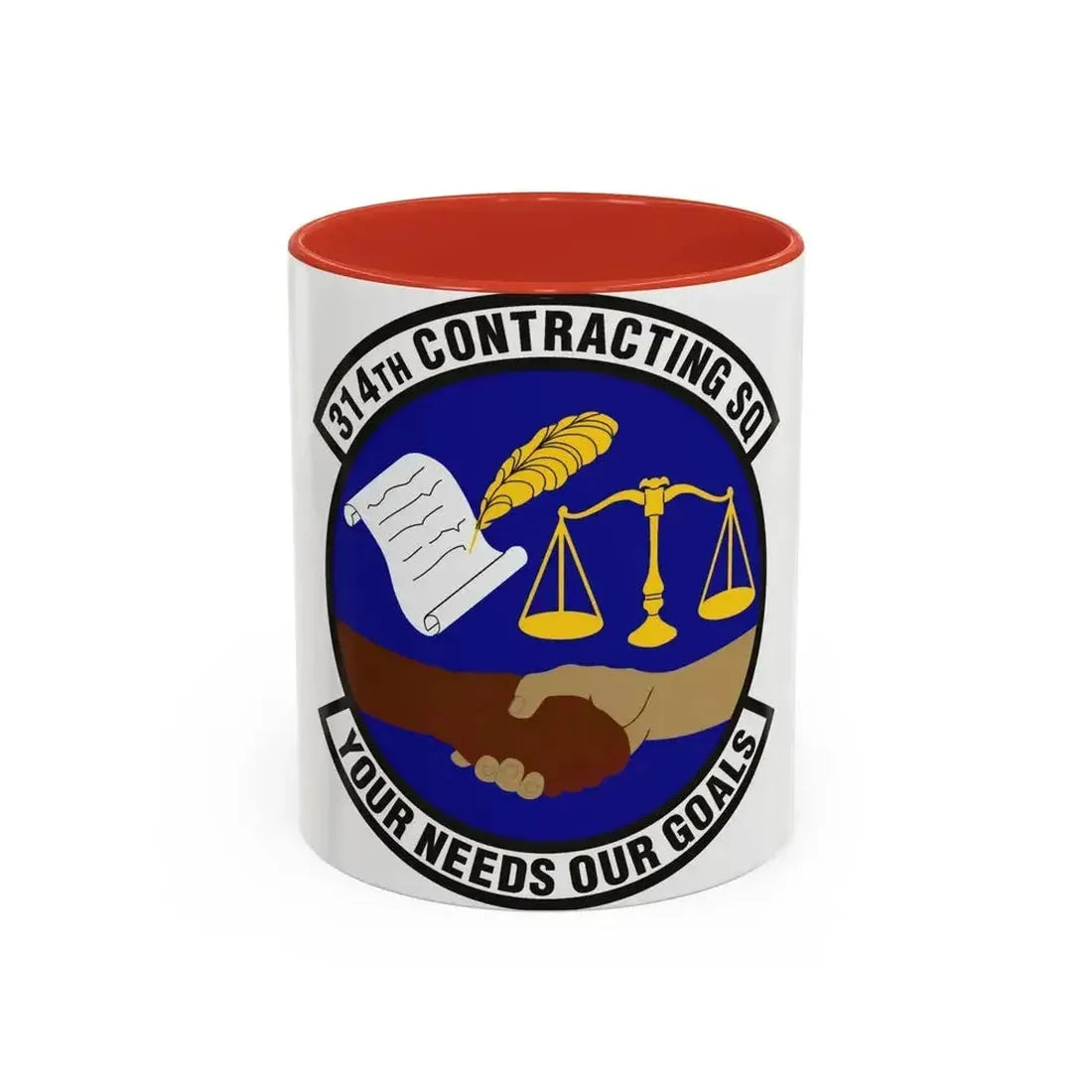 314th Contracting Squadron (U.S. Air Force) Accent Coffee Mug 11oz Red - Go Mug Yourself