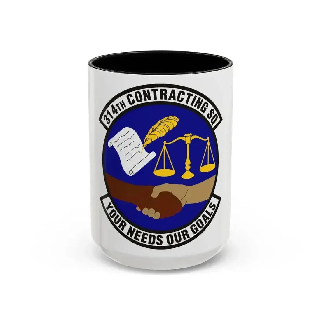 314th Contracting Squadron (U.S. Air Force) Accent Coffee Mug 15oz Black - Go Mug Yourself