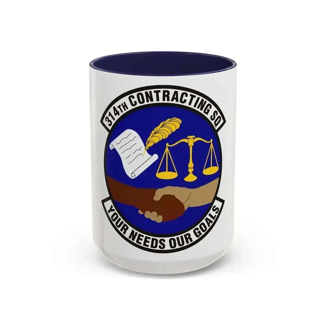 314th Contracting Squadron (U.S. Air Force) Accent Coffee Mug 15oz Navy - Go Mug Yourself