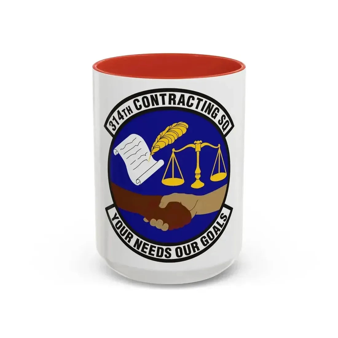 314th Contracting Squadron (U.S. Air Force) Accent Coffee Mug 15oz Red - Go Mug Yourself