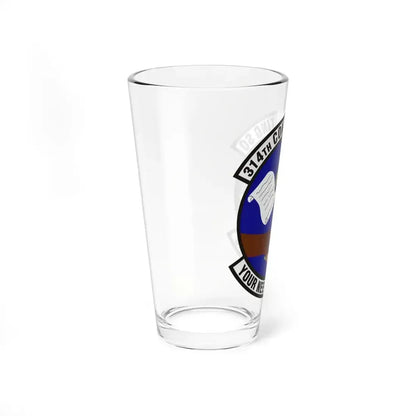 314th Contracting Squadron (U.S. Air Force) Pint Glass 16oz - Go Mug Yourself