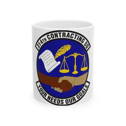 314th Contracting Squadron (U.S. Air Force) White Coffee Mug 11oz - Go Mug Yourself