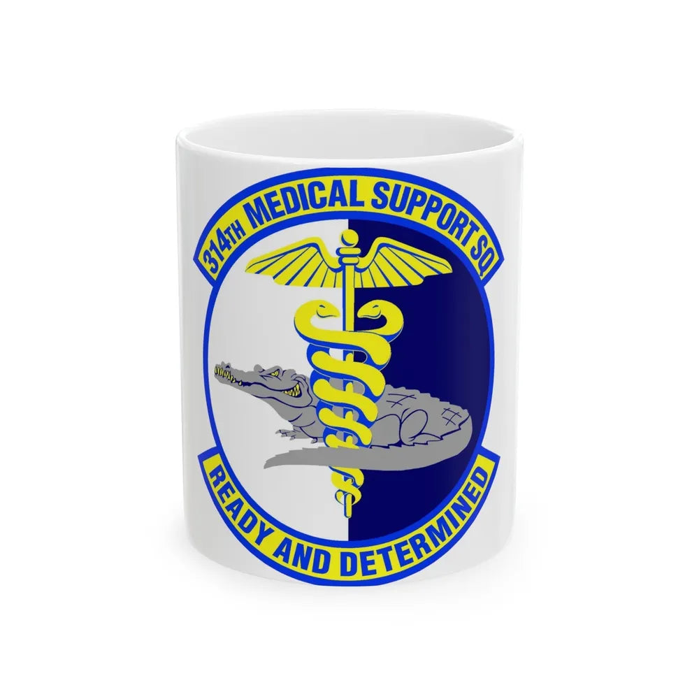 314th Medical Support Squadron (U.S. Air Force) White Coffee Mug-11oz-Go Mug Yourself