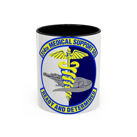 314th Medical Support Squadron (U.S. Air Force) Accent Coffee Mug 11oz Black - Go Mug Yourself