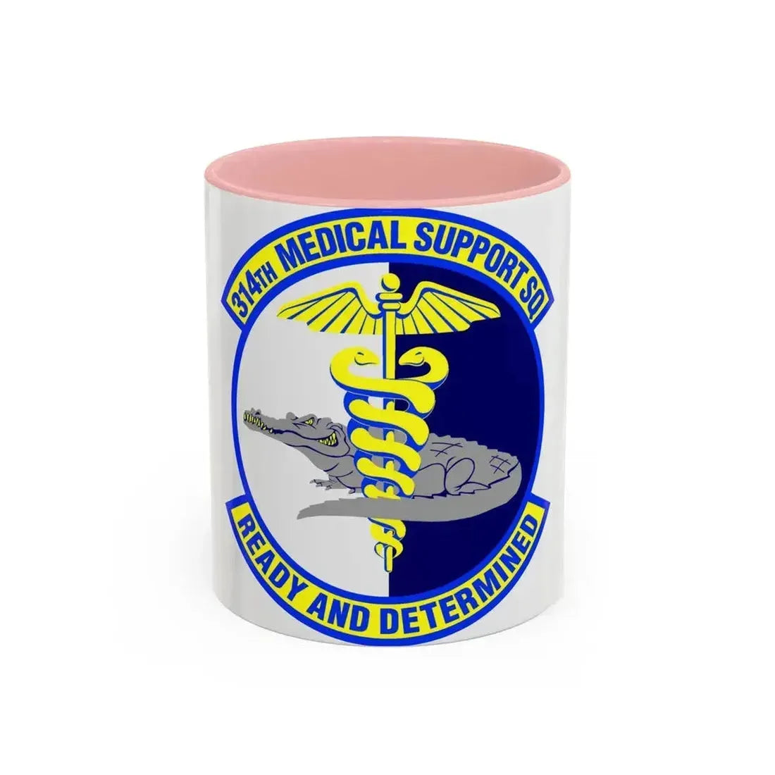 314th Medical Support Squadron (U.S. Air Force) Accent Coffee Mug 11oz Pink - Go Mug Yourself