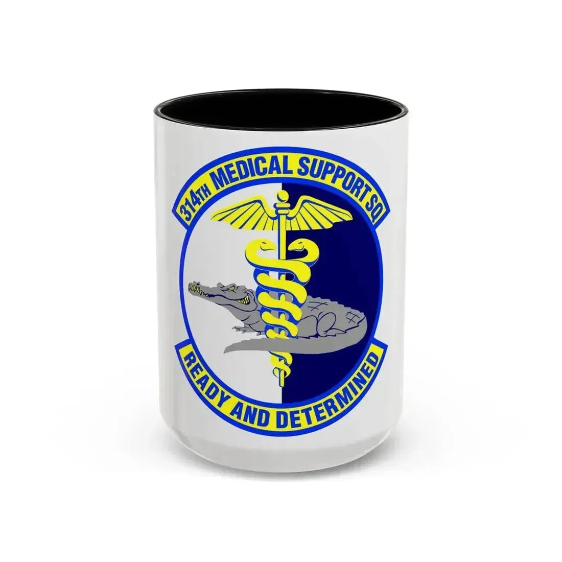 314th Medical Support Squadron (U.S. Air Force) Accent Coffee Mug 15oz Black - Go Mug Yourself