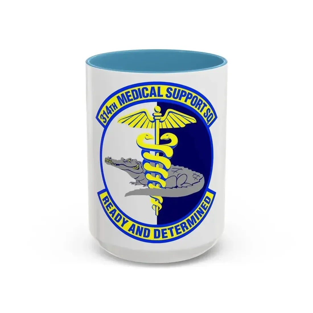 314th Medical Support Squadron (U.S. Air Force) Accent Coffee Mug 15oz Light Blue - Go Mug Yourself