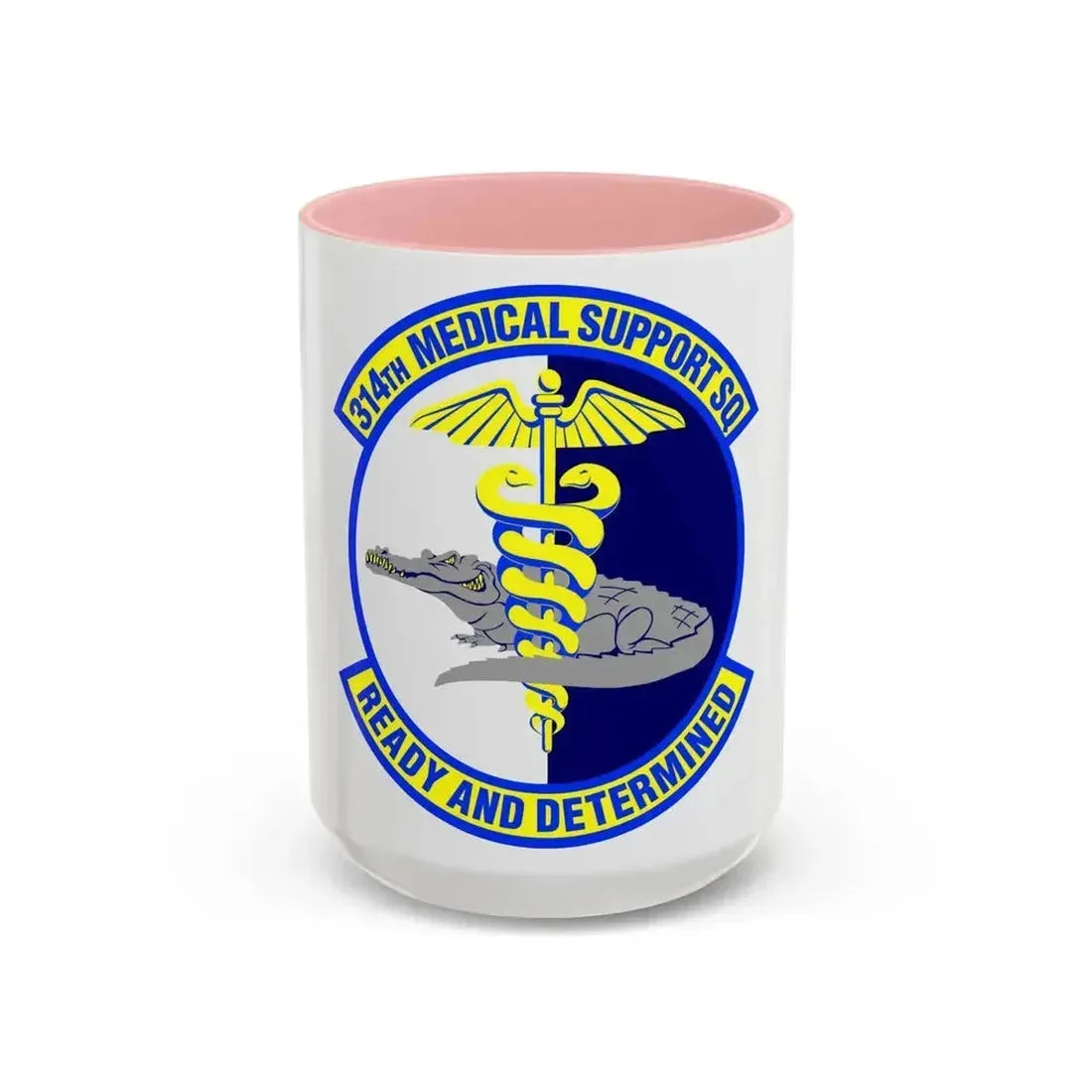 314th Medical Support Squadron (U.S. Air Force) Accent Coffee Mug 15oz Pink - Go Mug Yourself