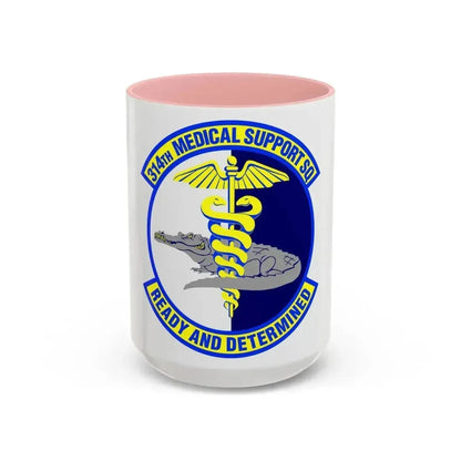 314th Medical Support Squadron (U.S. Air Force) Accent Coffee Mug 15oz Pink - Go Mug Yourself