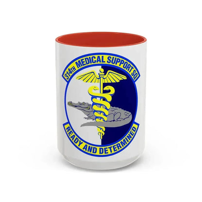 314th Medical Support Squadron (U.S. Air Force) Accent Coffee Mug 15oz Red - Go Mug Yourself