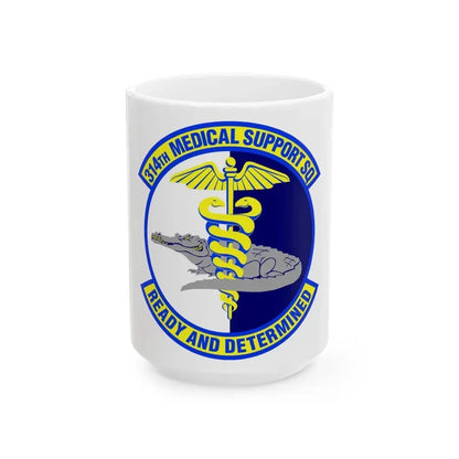 314th Medical Support Squadron (U.S. Air Force) White Coffee Mug 15oz - Go Mug Yourself