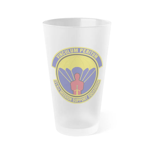 314th Mission Support Squadron (U.S. Air Force) Frosted Pint Glass 16oz-16oz-Frosted-Go Mug Yourself