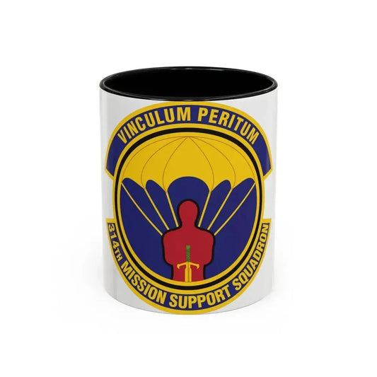 314th Mission Support Squadron (U.S. Air Force) Accent Coffee Mug 11oz Black - Go Mug Yourself