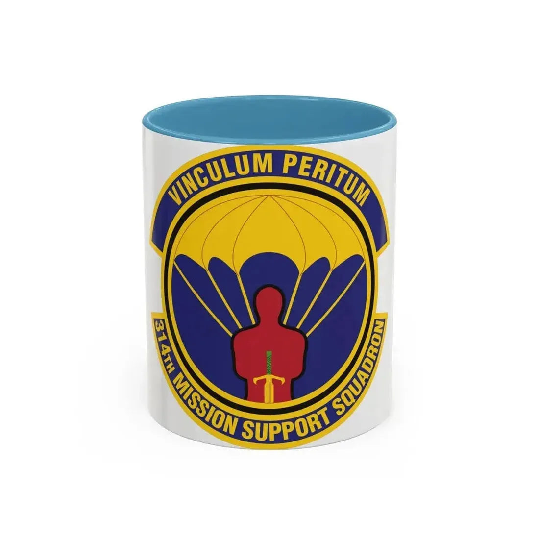 314th Mission Support Squadron (U.S. Air Force) Accent Coffee Mug 11oz Light Blue - Go Mug Yourself