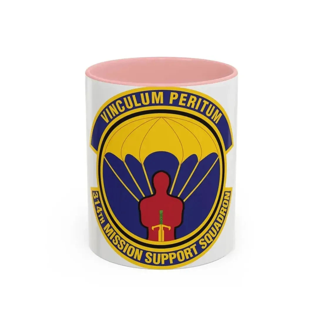 314th Mission Support Squadron (U.S. Air Force) Accent Coffee Mug 11oz Pink - Go Mug Yourself