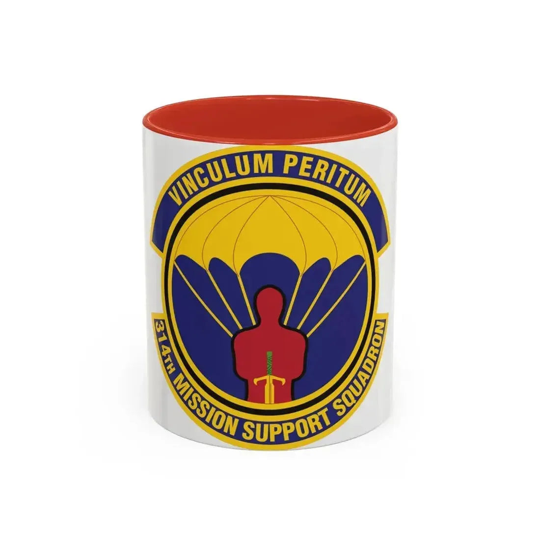 314th Mission Support Squadron (U.S. Air Force) Accent Coffee Mug 11oz Red - Go Mug Yourself