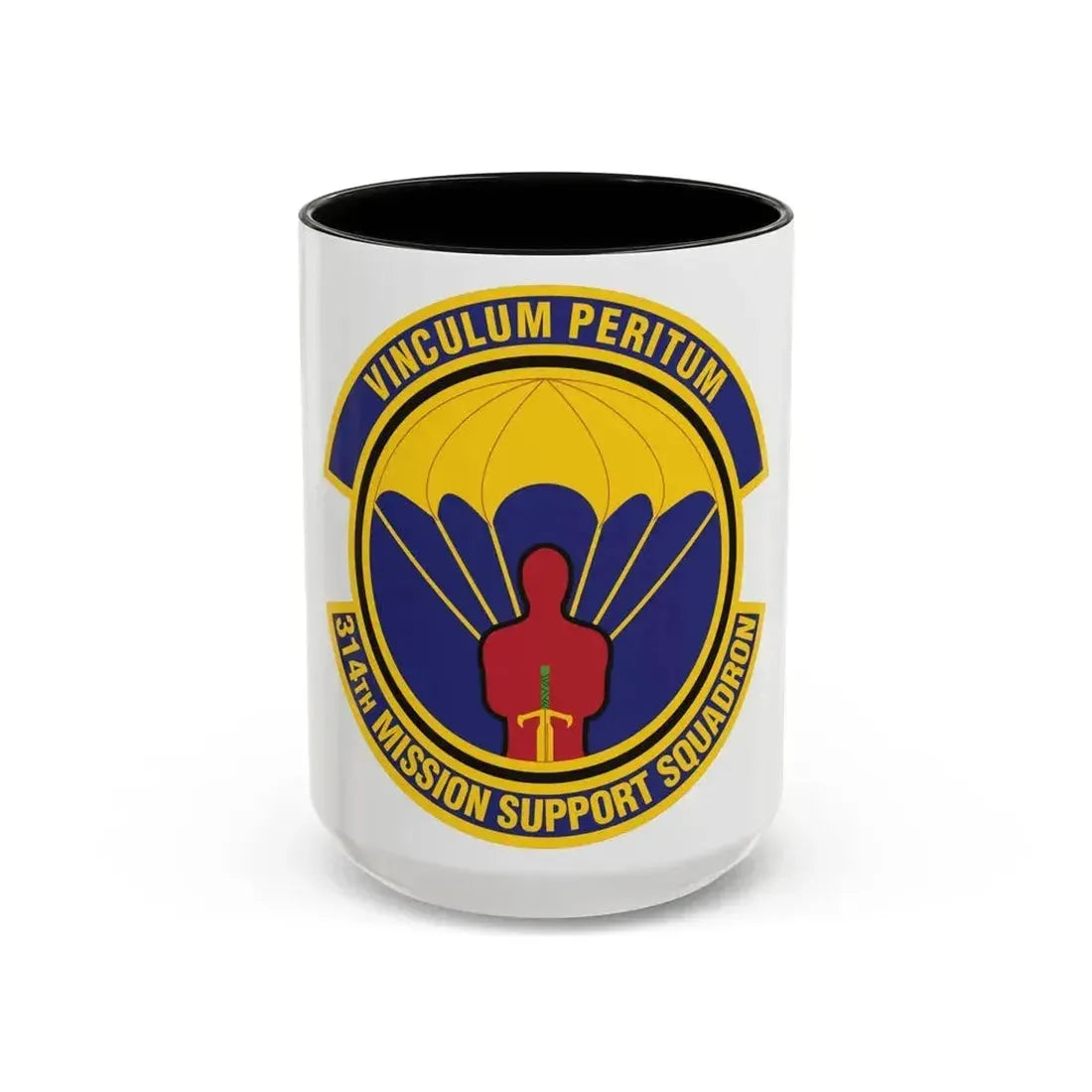 314th Mission Support Squadron (U.S. Air Force) Accent Coffee Mug 15oz Black - Go Mug Yourself