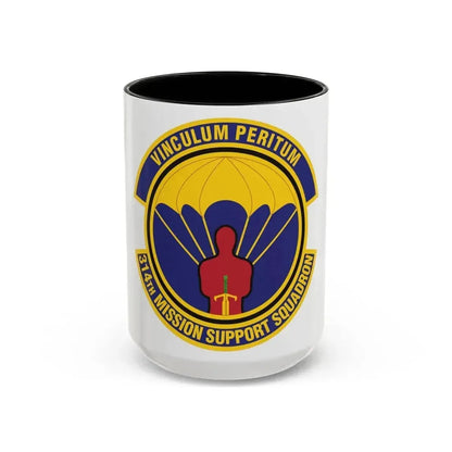 314th Mission Support Squadron (U.S. Air Force) Accent Coffee Mug 15oz Black - Go Mug Yourself