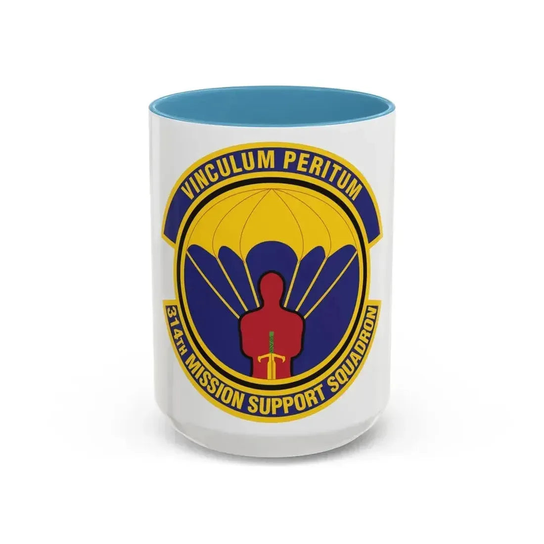 314th Mission Support Squadron (U.S. Air Force) Accent Coffee Mug 15oz Light Blue - Go Mug Yourself
