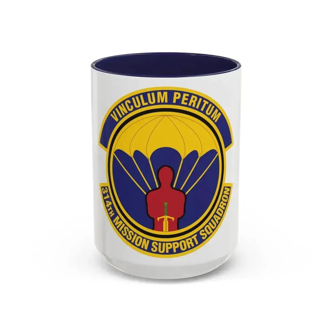 314th Mission Support Squadron (U.S. Air Force) Accent Coffee Mug 15oz Navy - Go Mug Yourself