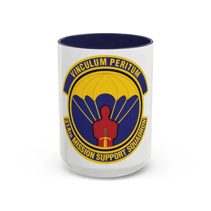 314th Mission Support Squadron (U.S. Air Force) Accent Coffee Mug 15oz Navy - Go Mug Yourself