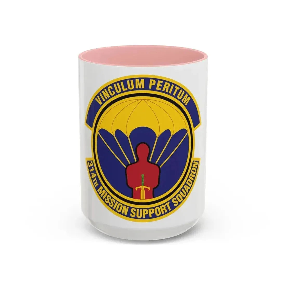314th Mission Support Squadron (U.S. Air Force) Accent Coffee Mug 15oz Pink - Go Mug Yourself