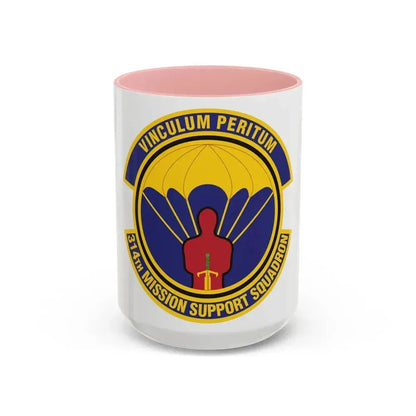 314th Mission Support Squadron (U.S. Air Force) Accent Coffee Mug 15oz Pink - Go Mug Yourself