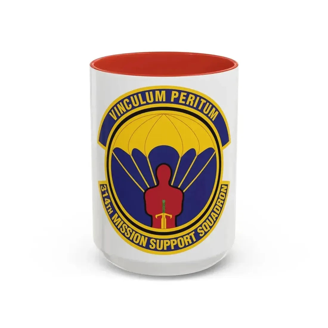 314th Mission Support Squadron (U.S. Air Force) Accent Coffee Mug 15oz Red - Go Mug Yourself
