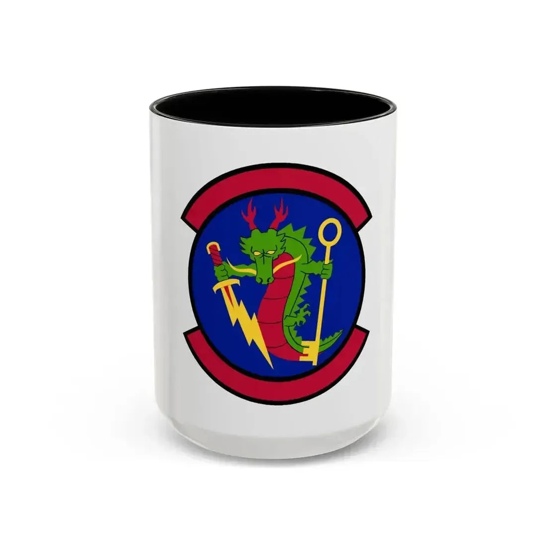 315 Cyberspace Operations Squadron ACC (U.S. Air Force) Accent Coffee Mug 15oz Black - Go Mug Yourself