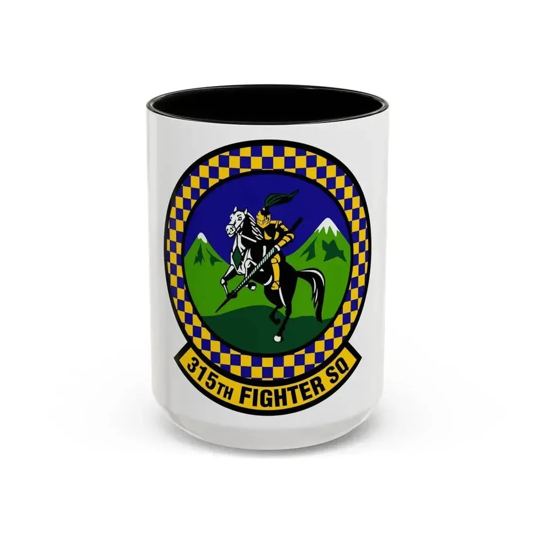 315 Fighter Squadron ACC (U.S. Air Force) Accent Coffee Mug 15oz Black - Go Mug Yourself