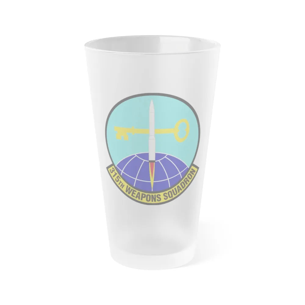 315 Weapons Squadron ACC (U.S. Air Force) Frosted Pint Glass 16oz-16oz-Frosted-Go Mug Yourself